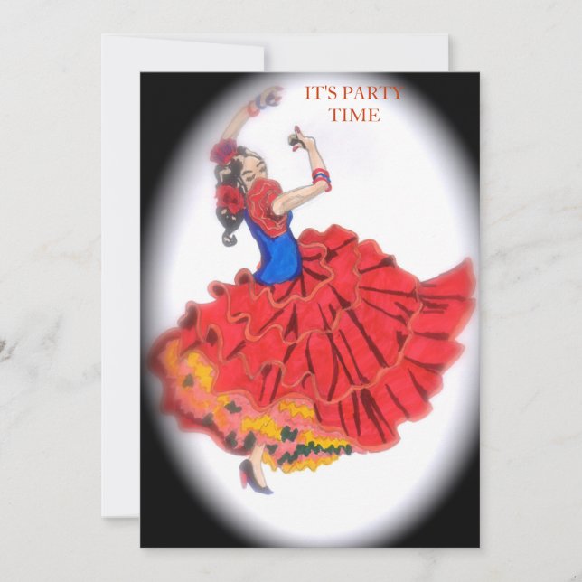 Flamenco Dancer Invitation (Front)