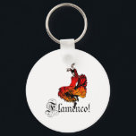 Flamenco Dancer Keychain<br><div class="desc">Colourful Spanish Flamenco Dancer with the word Flamenco underneath</div>