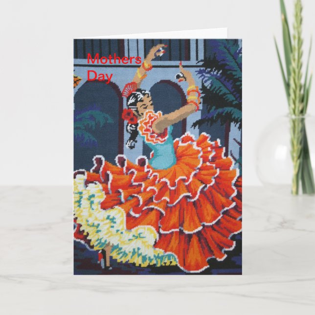 Flamenco Dancer Mother Day Card (Front)