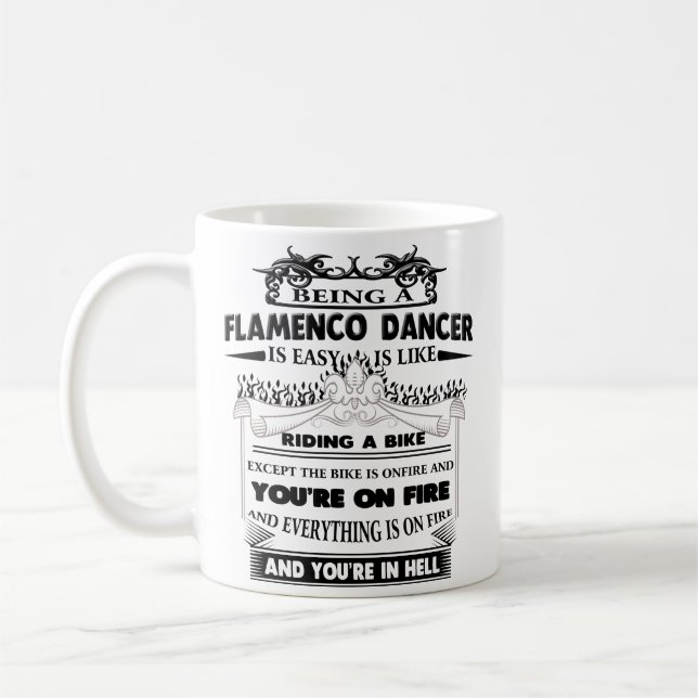 Flamenco Dancer Mug Funny Coffee Cup Cool Gifts (Left)