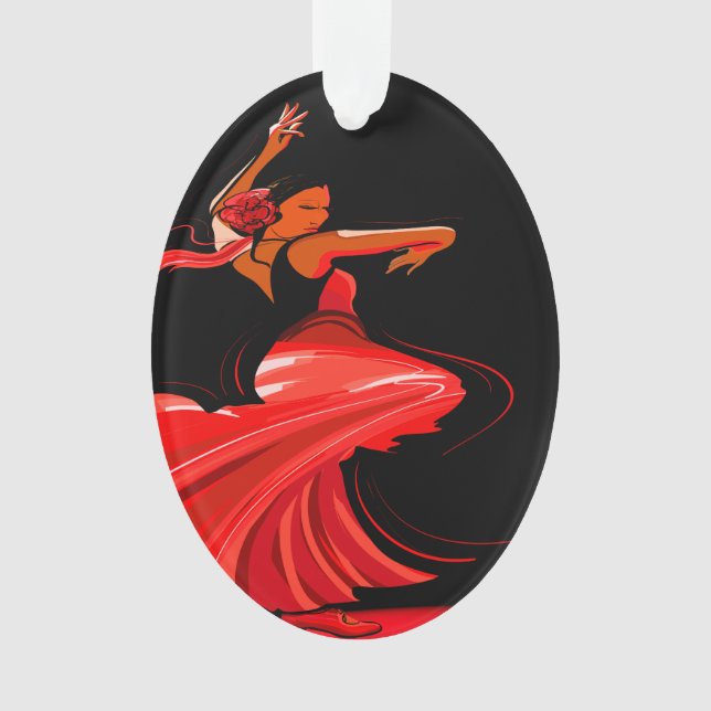 Flamenco Dancer Ornament (Front)