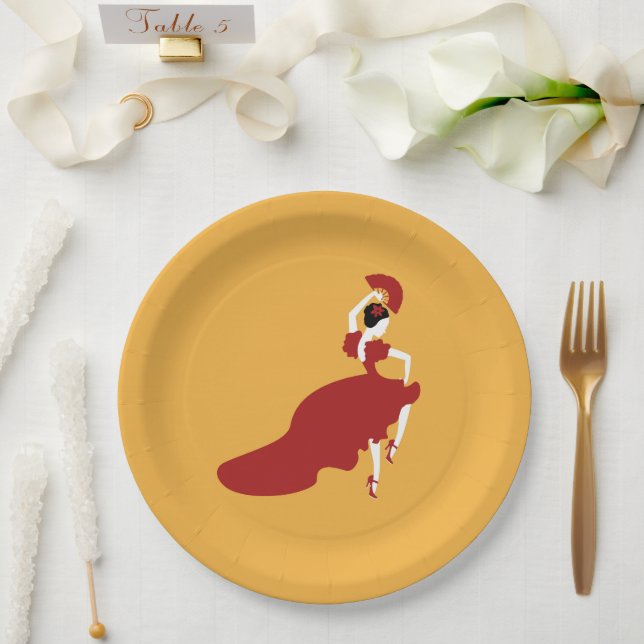 Flamenco Dancer Paper Plate (Wedding)
