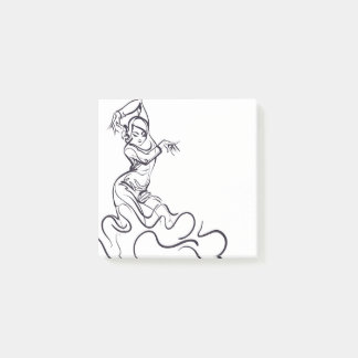Flamenco dancer sketches post-it notes