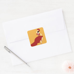 Flamenco Dancer Square Sticker