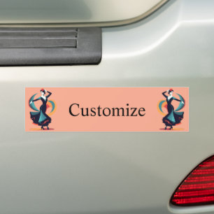 Flamenco Dancer Thunder_Cove Bumper Sticker
