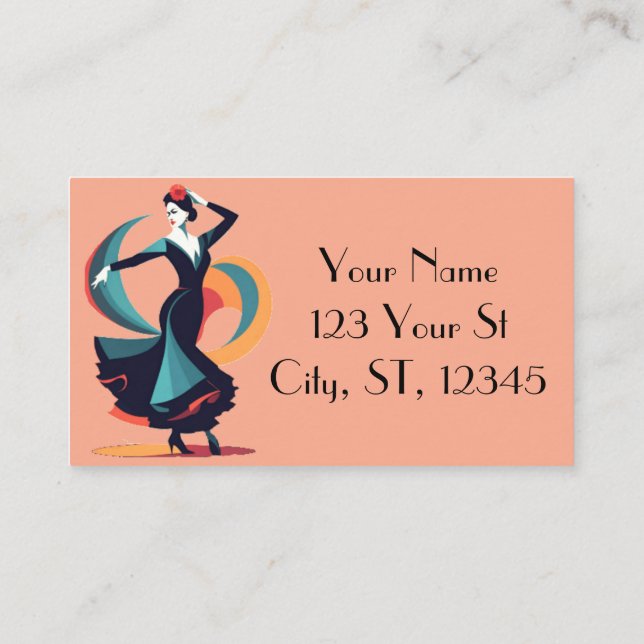 Flamenco Dancer Thunder_Cove Business Card (Back)