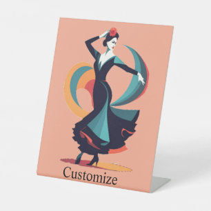 Flamenco Dancer Thunder_Cove Pedestal Sign