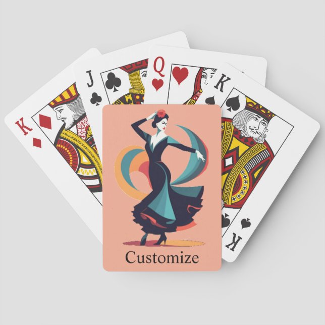 Flamenco Dancer Thunder_Cove Playing Cards (Back)