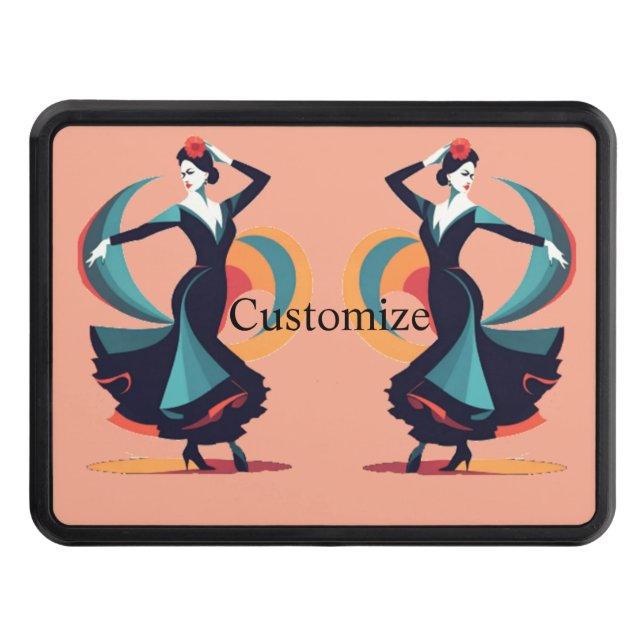 Flamenco Dancer Thunder_Cove Trailer Hitch Cover (Front)