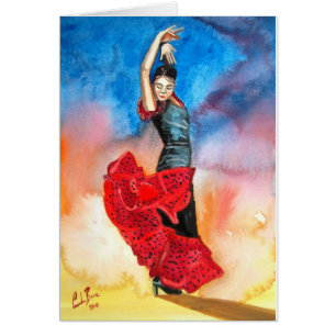 FLAMENCO DANCER watercolour