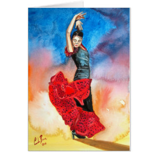 FLAMENCO DANCER watercolour