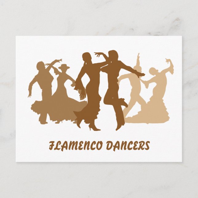 Flamenco Dancers Illustration Postcard (Front)