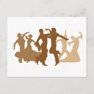Flamenco Dancers Illustration Postcard