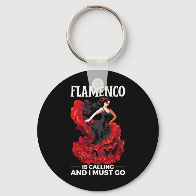 Flamenco Dancing Spanish Dancer Spain Flamenco Dan Keychain (Front)