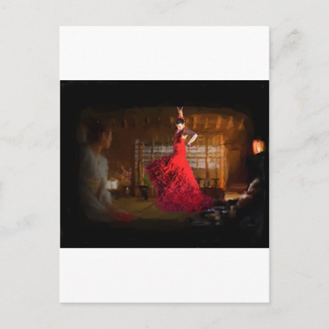 Flamenco fire lights a tea house in Tokyo, Japan Postcard (Front)