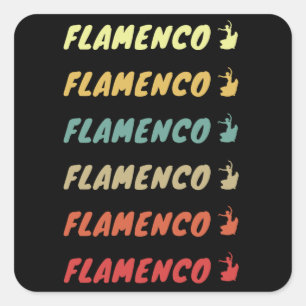 Flamenco Flamenco Flamenco... Square Sticker