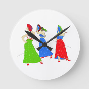 Flamenco Round Clock