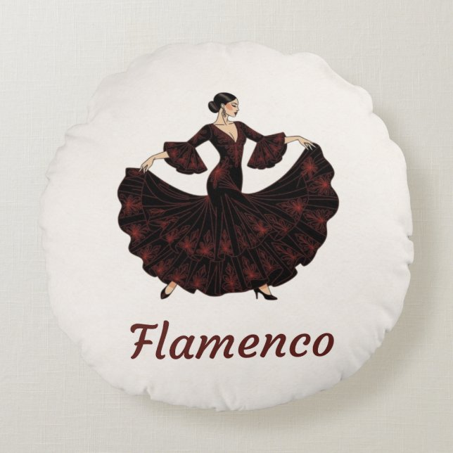Flamenco Round Pillow (Front)