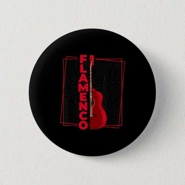 Flamenco _ Spanish Dance Guitar _ Spain Flamenco  2 Inch Round Button (Front)