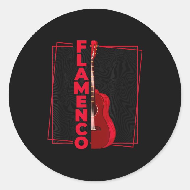 Flamenco _ Spanish Dance Guitar _ Spain Flamenco  Classic Round Sticker (Front)
