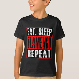Flamengo Soccer - Camisa Eat Sleep Flamengo Repeat T-Shirt