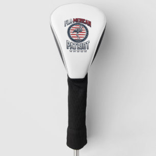 Flamerican Patriot Flamingo Vintage Vector Golf Head Cover