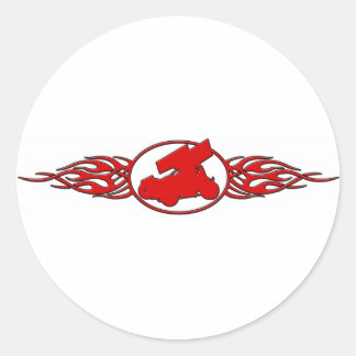 Flames5 Classic Round Sticker