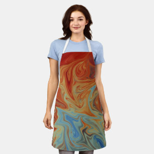 Flames And Water Abstract Design Best fine art Apron