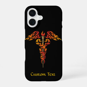 Flames Caduceus iPhone 16 Case
