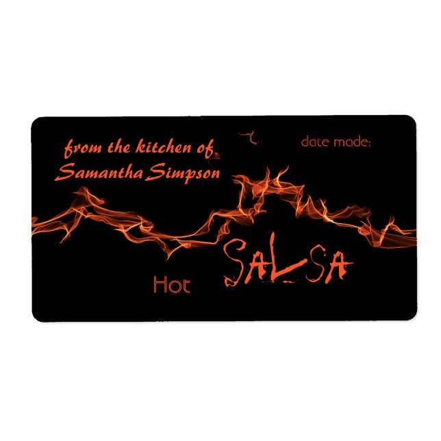 Flames Canning Personnalisé (Devant)