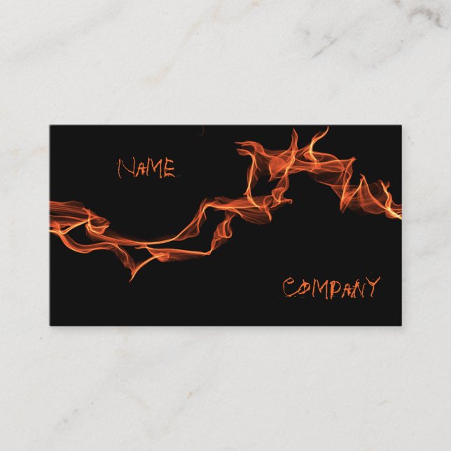 Flames Custom Personalized Business Card (Front)