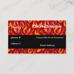 Flames Flaming Company Business Cards