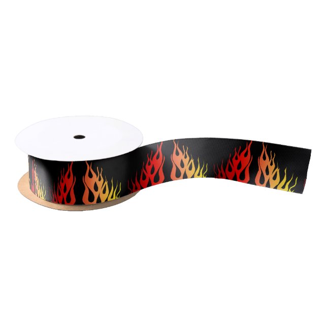 Flames Graphic Ribbon Satin Ribbon (Spool)