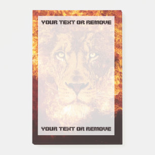 Flames Lion Your Text Post-it Notes