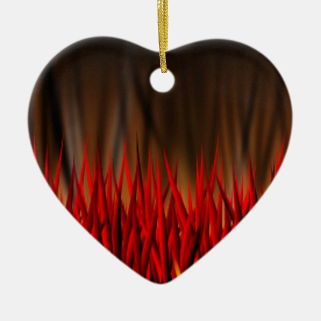 FLAMES OF FIRE CERAMIC ORNAMENT (Front)