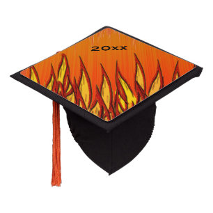 Flames of Fire Graduation Cap Topper