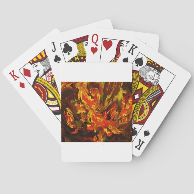 Flames of love playing cards (Back)