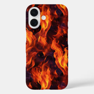 Flames Pattern iPhone 16 Case