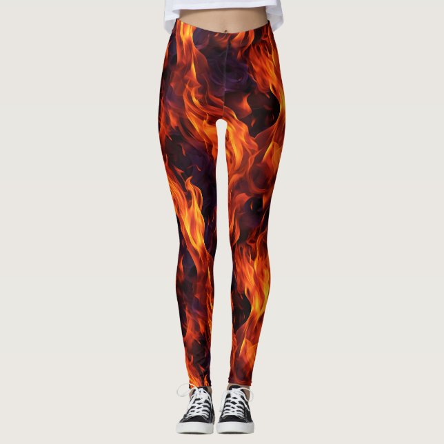 Flames Pattern Leggings (Front)