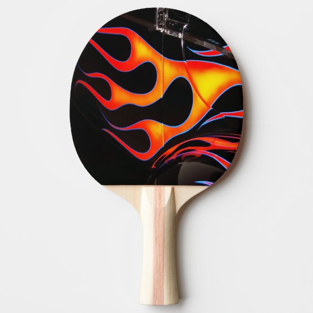 Flames Ping Pong Paddle (Front)