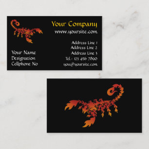 Flames Scorpion Carte de visite