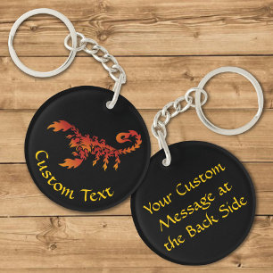 Flames Scorpion Keychain