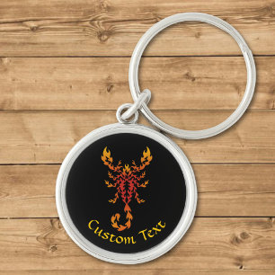 Flames Scorpion Keychain