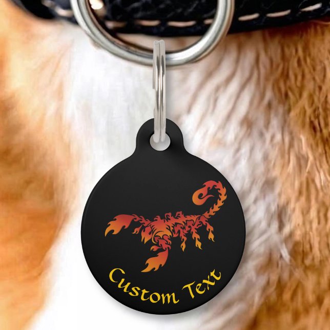 Flames Scorpion Pet ID Tag (Creator Uploaded)