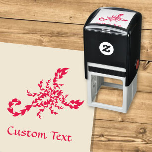 Flames Scorpion Self-inking Stamp