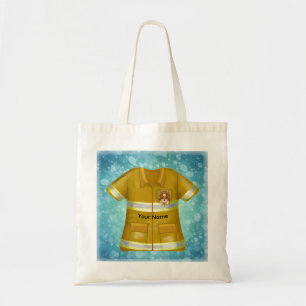 Flames Shield Firefighter Tote Bag