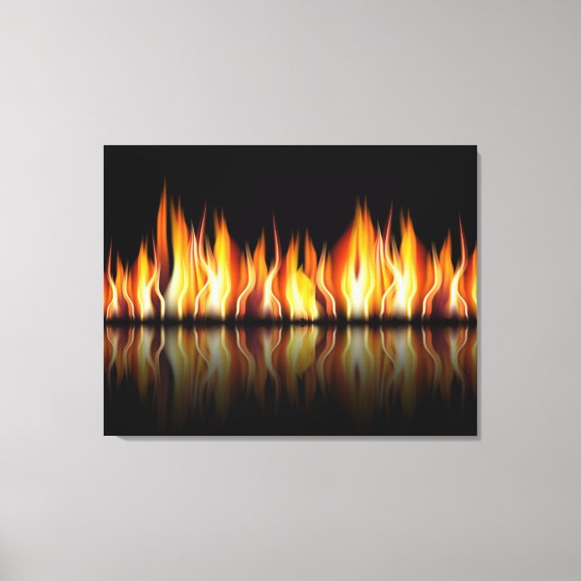 FLAMES sur toile (Recto)