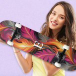 Flames Urban Street Art Graffiti Cool Monogrammed Skateboard<br><div class="desc">Blaze a trail and unleash your inner fire with this vibrant skateboard. In fiery orange, pink and charcoal ash grey, the board features a flames design in an urban street art style. The flames have a feathered effect. Personalize with your initial as a monogram in the centre of the board....</div>