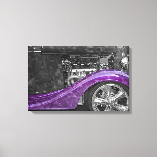 Flamin' Fender Canvas Print (Front)