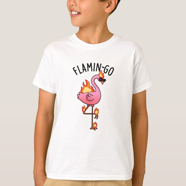 Flamin-go Funny Flamingo Pun  T-Shirt (Front)